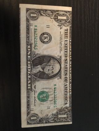 Triple Error Note Top,  Bottom,  And Serial Number Rare