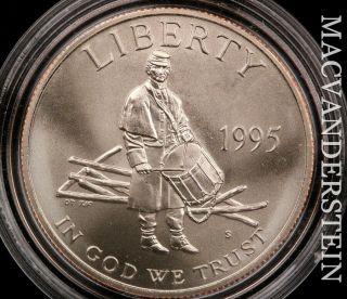 1995 - S Civil War Commemorative Half Dollar - Gem Brilliant Unc J210