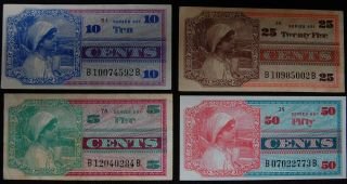 Vietnam Military Payment Currency - 1968 Series 661 - 5¢ 10¢ 25¢ 50¢