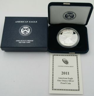 2011 American Silver Eagle 1 Oz Silver Proof Coin,  Sleeve & - 205