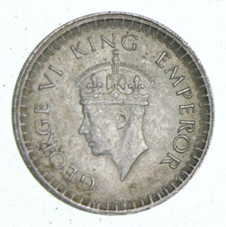 Roughly Size Of Quarter 1943 - India - 1/2 Rupee - World Silver Coin 579