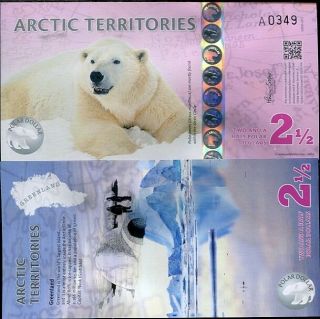 Arctic Territories 2 1/2 (2.  5) Dollars 2013 Polymer P Unc