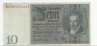10 Reichsmark Very Fine Crispy Banknote From Germany 1929 Pick - 180