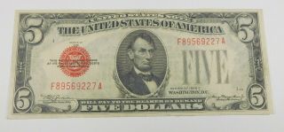 1928c $5 Legal Tender Note