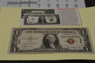 1935 - A Brown Seal $1 One Dollar Hawaii Silver Certificate