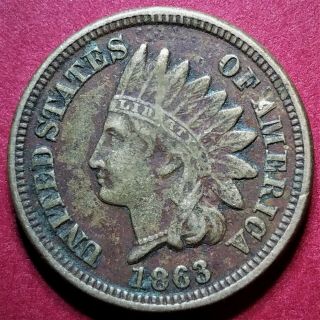 1863 1c Indian Head Cent Iconic / Historic U.  S.  Coin Philadelphia