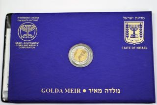 1985 Golda Meir Commemorative Coin 10 Shequalim And 1992 Unc Note