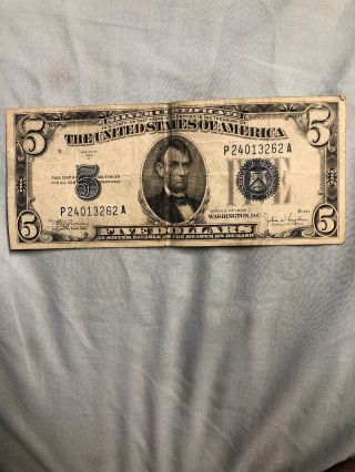 Frn 1934 Series $5 Five Dollar Bill
