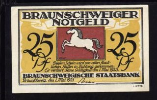 Germany (weimar Republic) 25 Pfennig Notgeld,  1921,  Braunschweig,  World Currency
