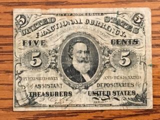 March 3rd 1863 United States Fractional Currency 5 Cents
