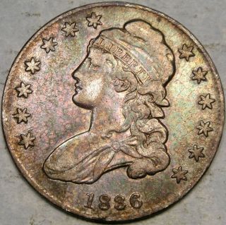 1836 Cap Bust Lettered Edge Silver Half Dollar Lrge/medium Date R.  3 Scarce O - 119