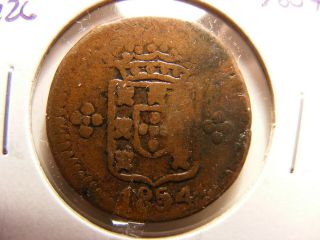 Portuguese India - Damao,  1854 15 Reis,  Km 26,  Fine (for Issue)