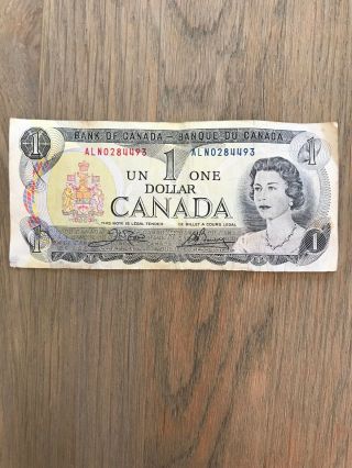 1973 Bank Of Canada One Dollar Bill $1.  00 Legal Currency (ottawa)
