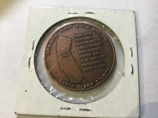 1769 - 1969 California Bicentennial Medal Portola Expedition Copper Token/Coin 2