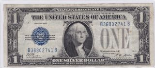 Series 1928 A Blue Seal Silver Certificate One Dollar Funny Back $1 Note | 1