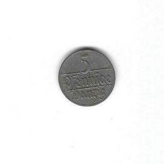 Poland:danzig 5 Pfennig 1923 Vf,  (see Scans)
