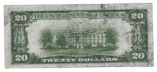 Series of 1934 A $20 Federal Reserve Note Twenty Dollar Bill 2