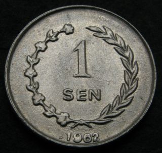 Indonesia (riau Archipelago) 1 Sen 1962 - Aluminum - Xf/aunc - 2962