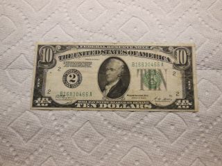 Series 1928 A $10 Dollar Federal Reserve Note York