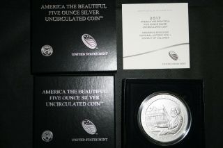 2017 - P America The Frederick Douglas 5 Oz Silver Coin Ogp