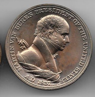 Vintage Exonumia Token/medal:1837 President Martin Van Buren Peace Medal 1.  3 "