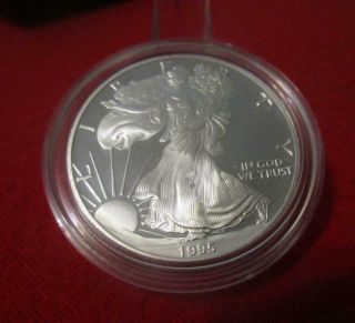 1995 - P Gem Proof American Silver Eagle Ase Dollar Ultra Cameo Mf - 2926