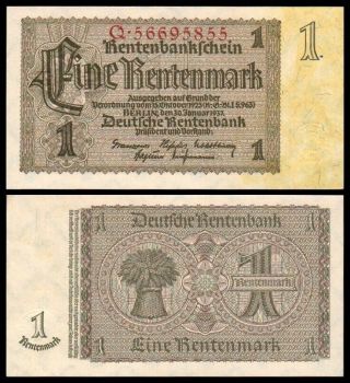 1 Rentenmark 1937 - Germany Third Reich - Pick:173 - Series: Q 56695855 - " Unc "