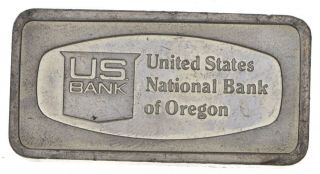 Us National Bank Of Oregon Sterling Silver Bar.  925 66.  1g - Limited Edition 842