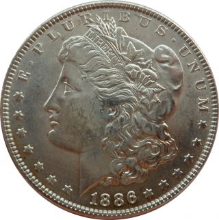 Us Coin,  1886,  1 Dollar Silver,  Liberty,  Grade Au,