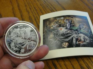 Rare The Or Wounded Healers 1 Oz.  999 Fine Silver Round Coin Pheli W/
