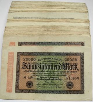 Germany Reichsbanknote 20000 Mark 1923/sold As Each