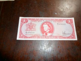 Central Bank Of Trinidad And Tobago 1 Dollar Bank Note 1964 Last One