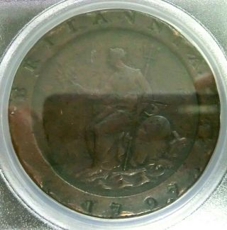 PCGS VF Detail Secure - Great Britain 1797 George III 2 Pence Scarce 2