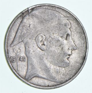 Silver - World Coin - 1949 Belgium 20 Franks - World Silver Coin - 8 Grams 887