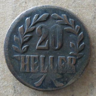 German East Africa 20 Heller 1916.  Ep - 7782