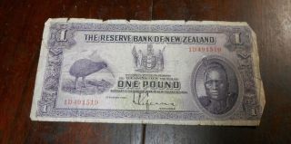 The Reserve Bank Of Zealand 1 Pound Bank Note 1934