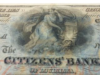 USA 5 Dollars Cinq Citizens Bank of Orleans Louisiana - - Obsolete Bill 7