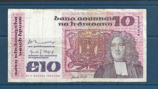 Ireland,  1980 Central Bank Of Ireland £ 10 Pounds Banknote