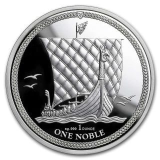 2018 1 Oz Isle Of Man Silver Noble Proof (in Capsule)