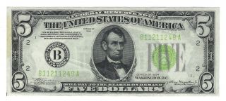 $5 1934 Federal Reserve Note Ny Fr 1955 - B Lgs