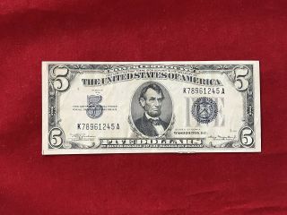 Fr - 1651 1934 A Series $5 Silver Certificate Extremely Fine Bp 1695