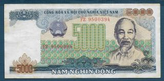 Vietnam 5000 Dong,  1987,  Vf,