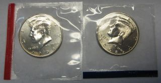 1998 - P And 1998 - D Gem Bu Kennedy Half Dollars In Cello Packs