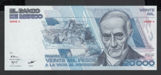 Mexico 20000 Pesos 1985 Au - Unc P.  91,  Banknote,  Uncirculated