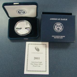 2011 American Silver Eagle 1 Oz Silver Proof Coin,  Sleeve & - 9949
