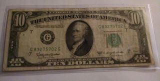 1950 D Chicago $10 Bill