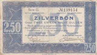 2 1/2 Gulden Fine Banknote From Netherlands 1938 Pick - 62