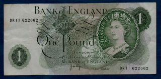United Kingdom (england) Banknote 1 Pound Nd Vf