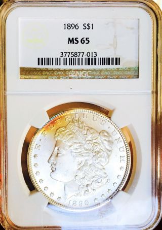 1896 P Morgan Dollar Ngc Ms 65 Looks At Least One Grade Higher Wow Nr 09885