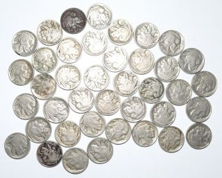 40 Buffalo Nickels From The 1930 